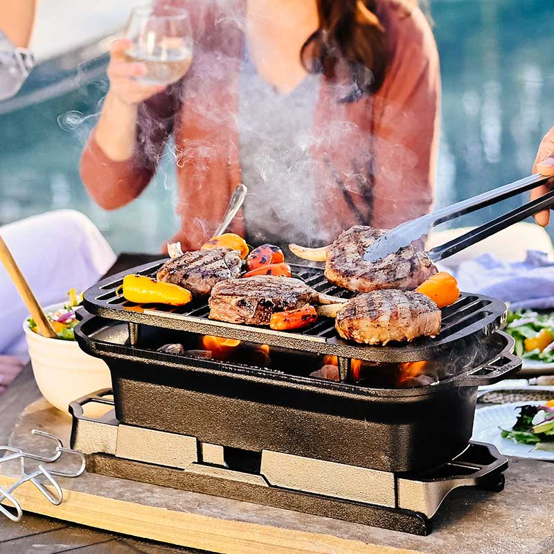 Sportsman's Pro Cast Iron Grill | Outdoor Cooking Essential
