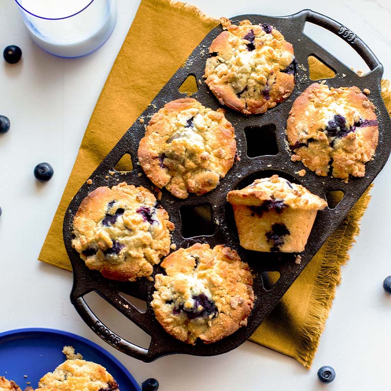 Seasoned Cast Iron Muffin Pan | Kitchen Starter Bundle