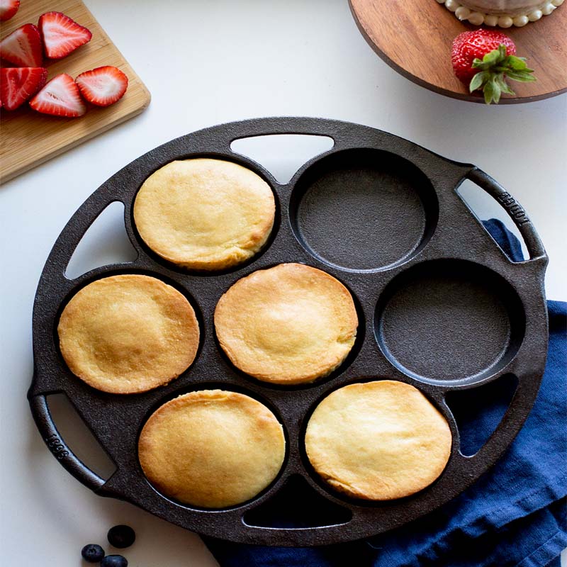 Seasoned Cast Iron Mini Cake Pan | Kitchen Starter Bundle