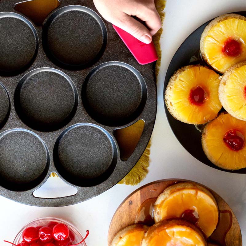 Seasoned Cast Iron Mini Cake Pan | Kitchen Starter Bundle
