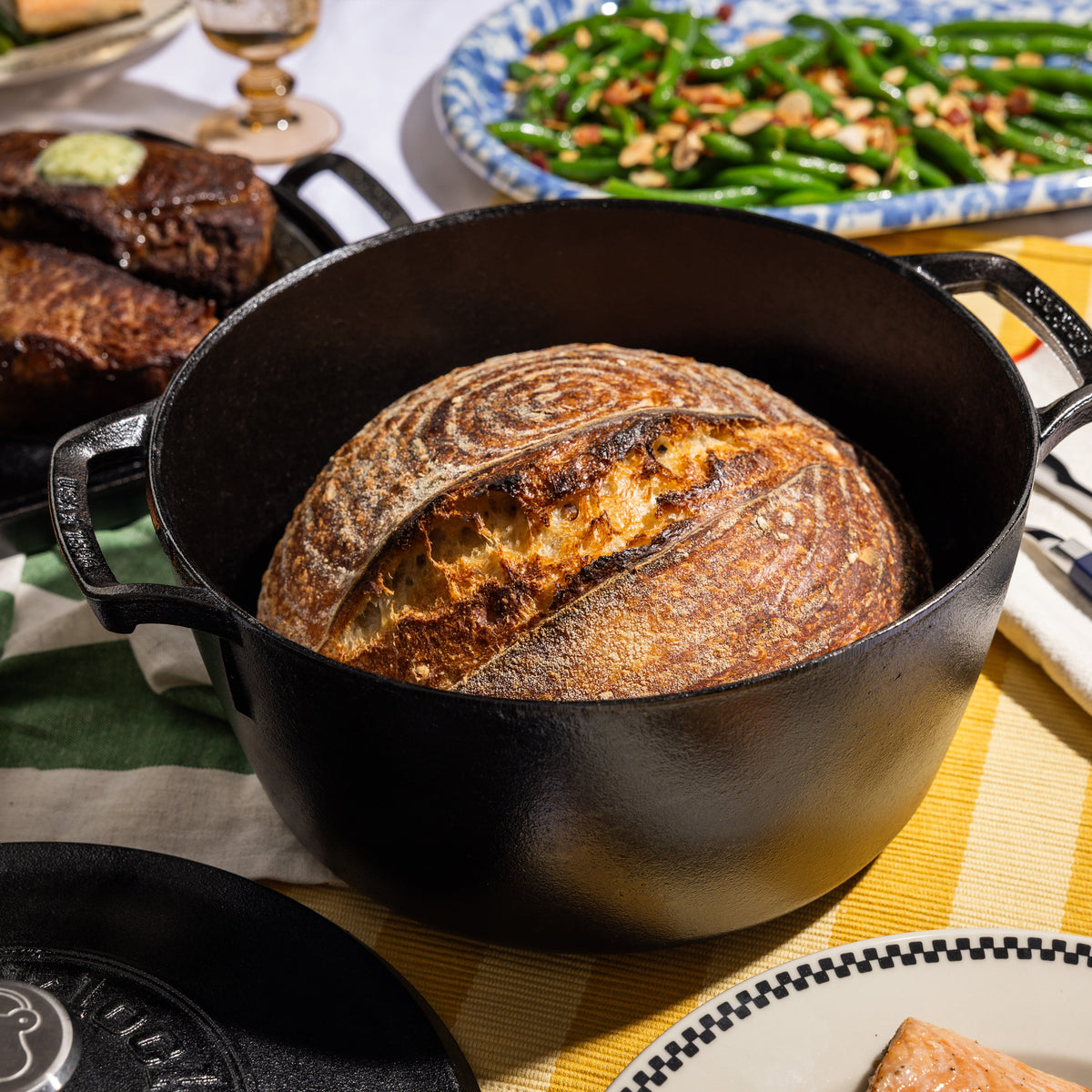 Blacklock 5.5 Quart Lightweight Cast Iron Dutch Oven | Versatile Cast Iron Cooking