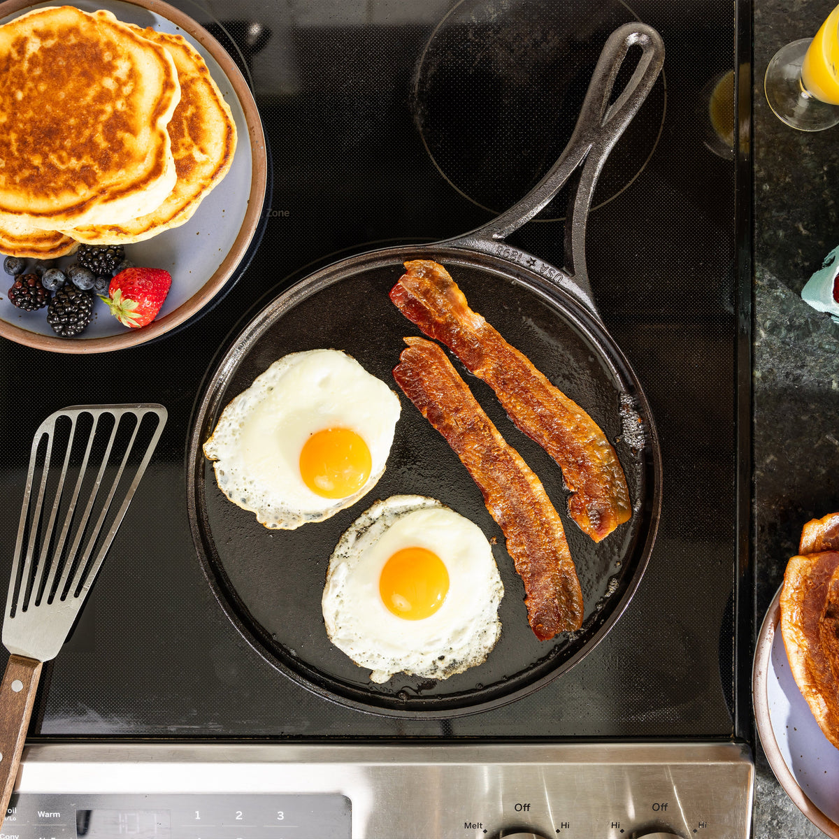 Blacklock 11 Inch Lightweight Cast Iron Griddle | Stovetop and Grill Cooking