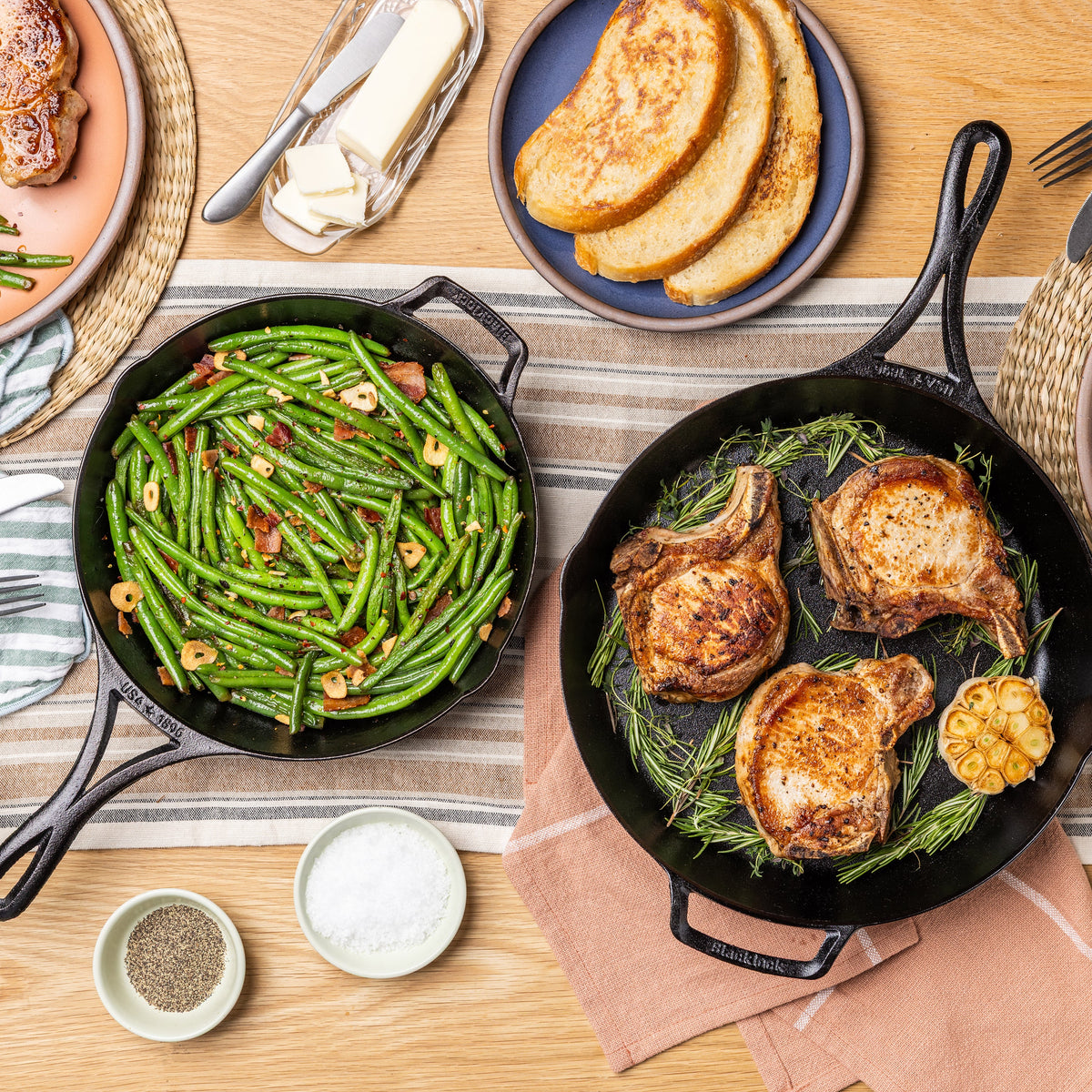 Blacklock Lightweight Cast Iron Skillet Set | Everyday Seasoned Cast Iron