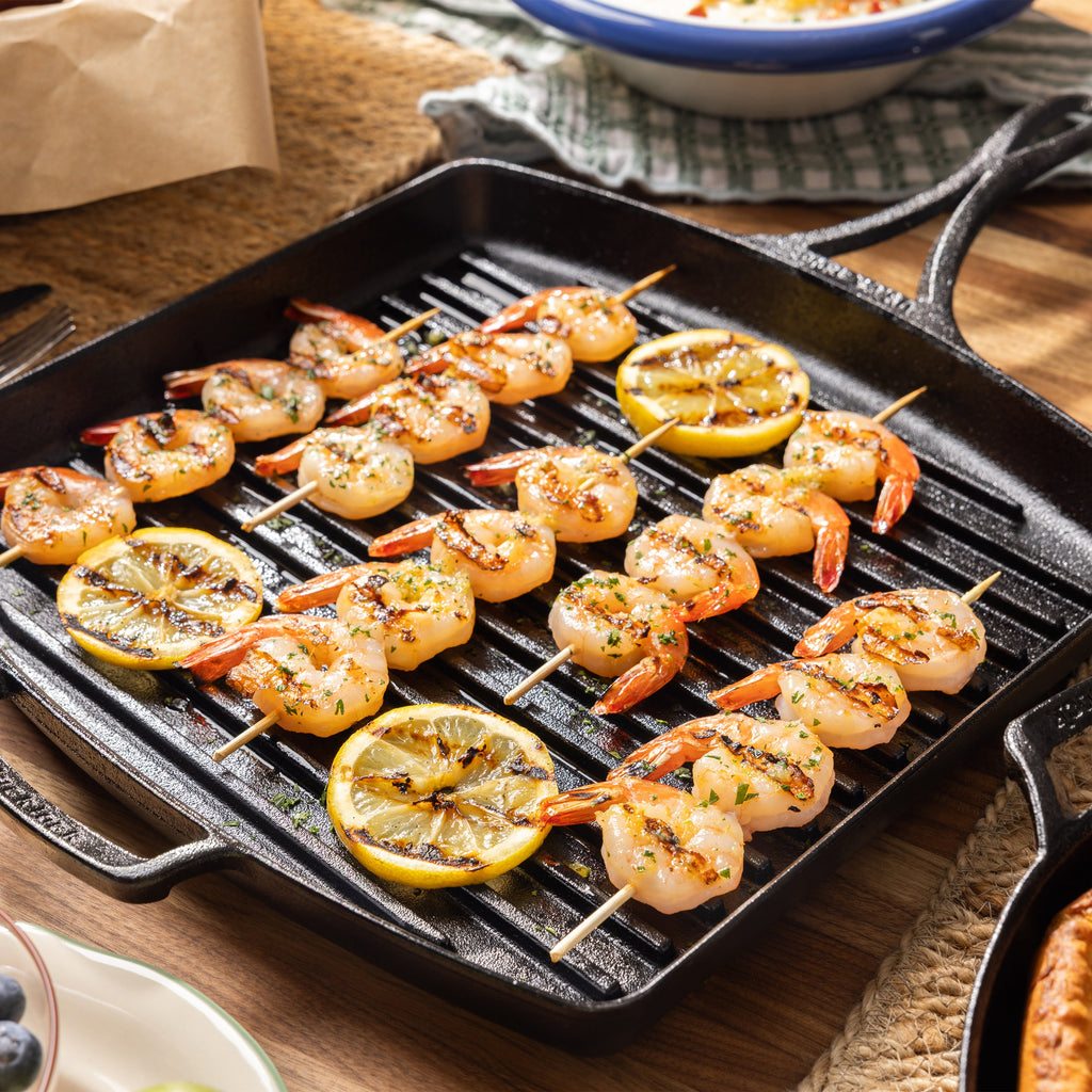 Blacklock 12 Inch Lightweight Cast Iron Grill Pan | Stovetop and Grill Cooking