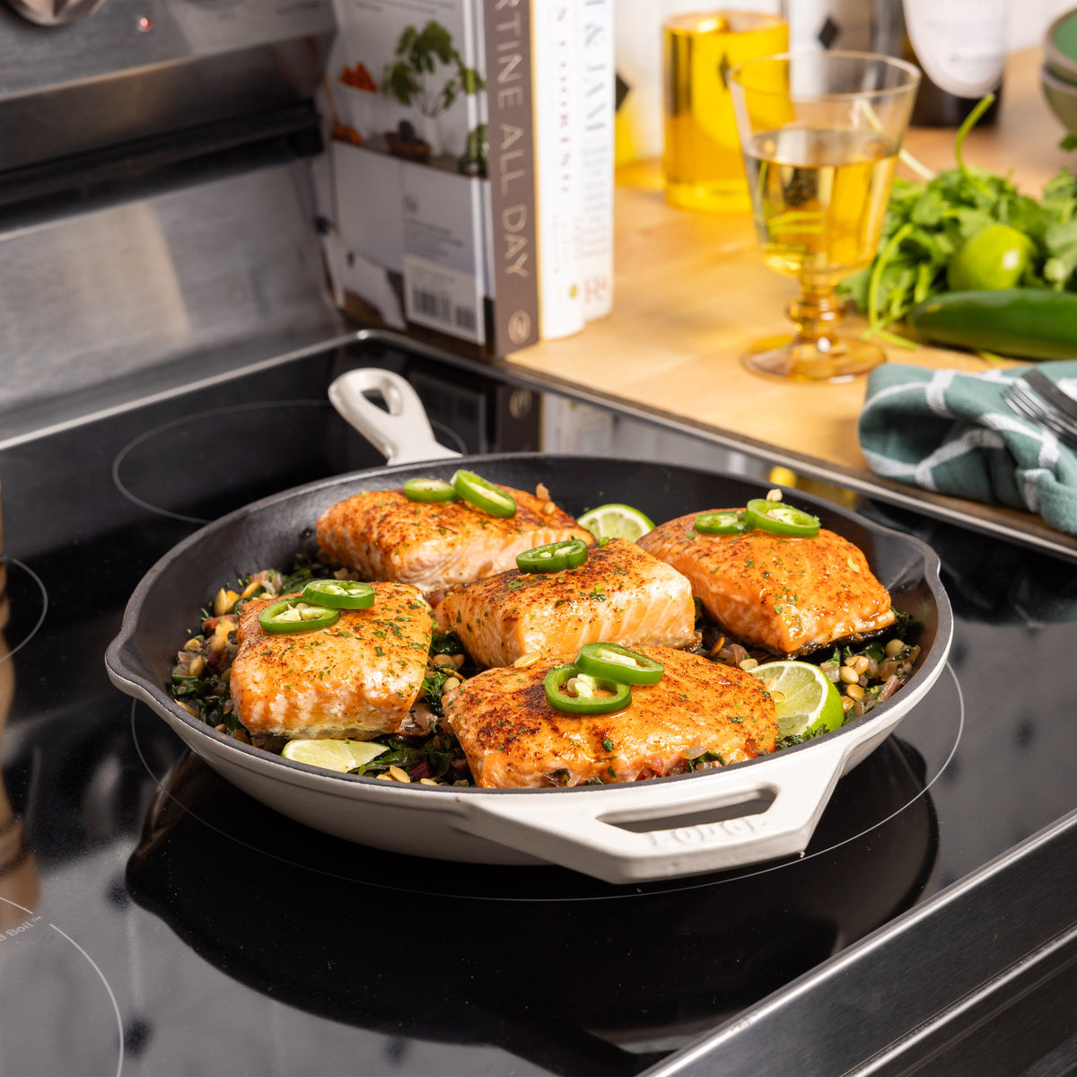 11 Inch Essential Enamel Cast Iron Skillet | Everyday Seasoned Cast Iron