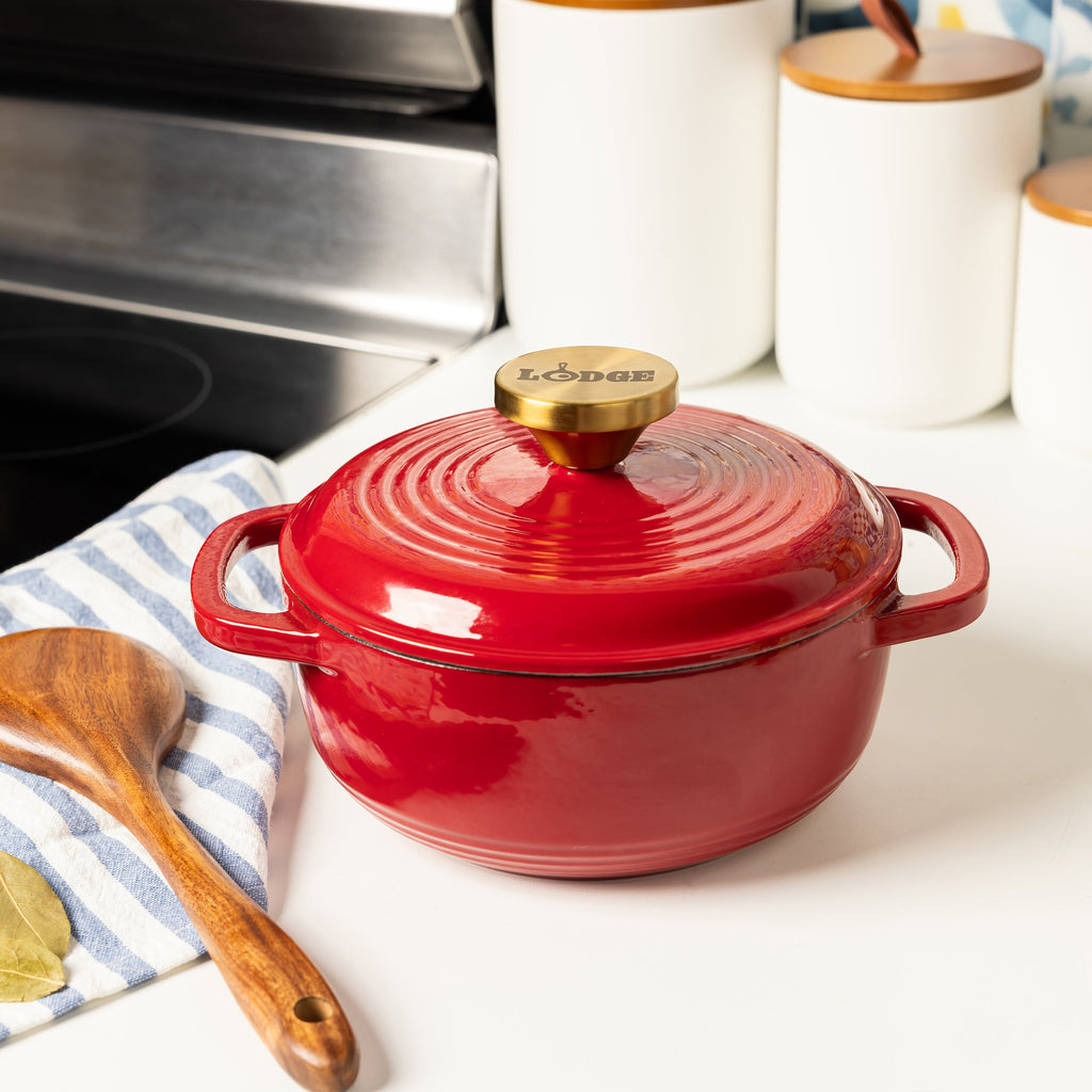 1.5 Quart Essential Enamel Dutch Oven | Versatile Cast Iron Cooking