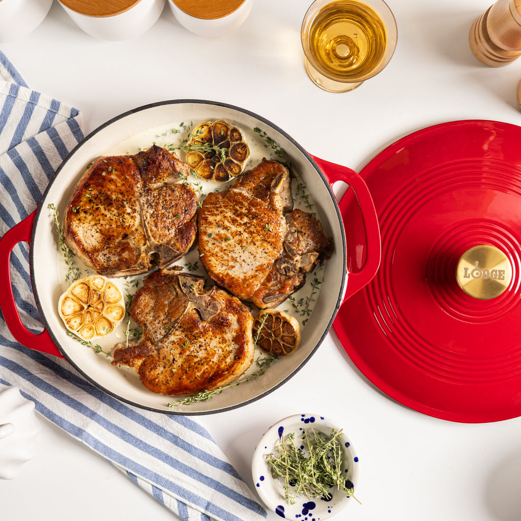 Essential Enamel Braiser | Versatile Cast Iron Cooking