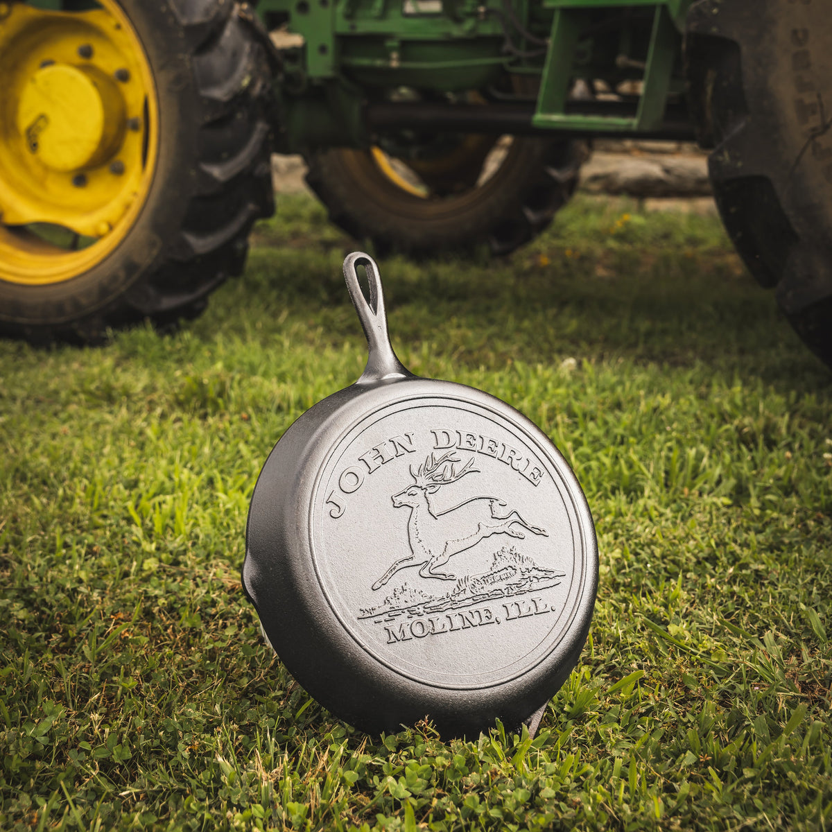 12 Inch Seasoned Cast Iron Skillet, John Deere Hometown | Everyday Seasoned Cast Iron