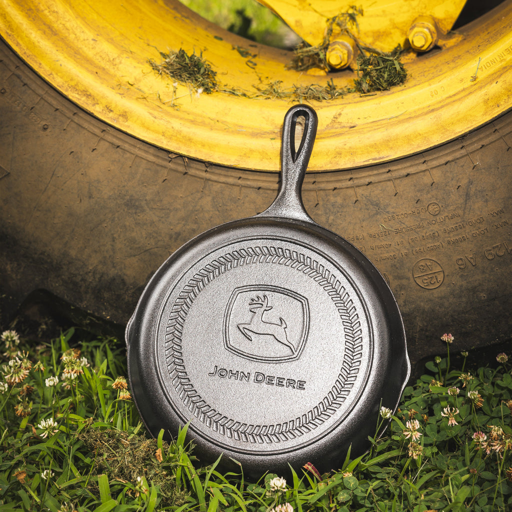 10.25 Inch Seasoned Cast Iron Skillet, John Deere Logo | Everyday Seasoned Cast Iron