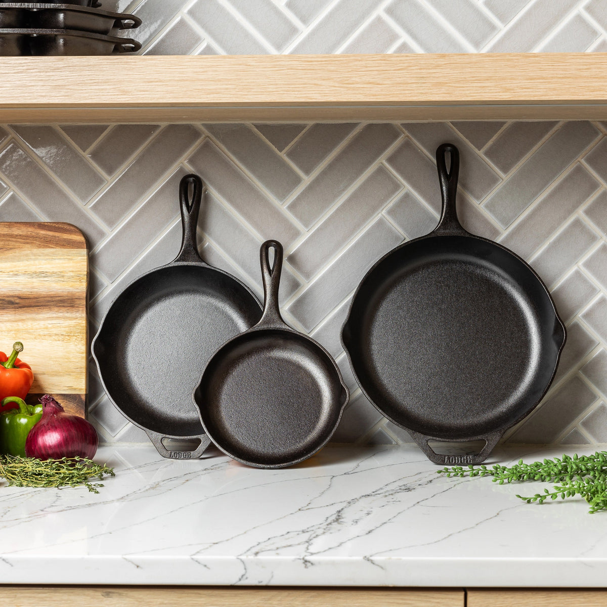 Chef Collection 3 Piece Skillet Set | Everyday Seasoned Cast Iron