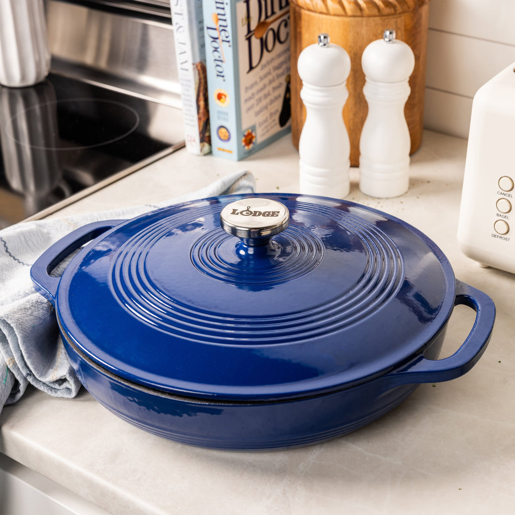 Essential Enamel Braiser | Versatile Cast Iron Cooking