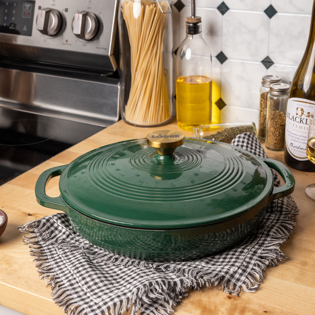Essential Enamel Braiser | Versatile Cast Iron Cooking