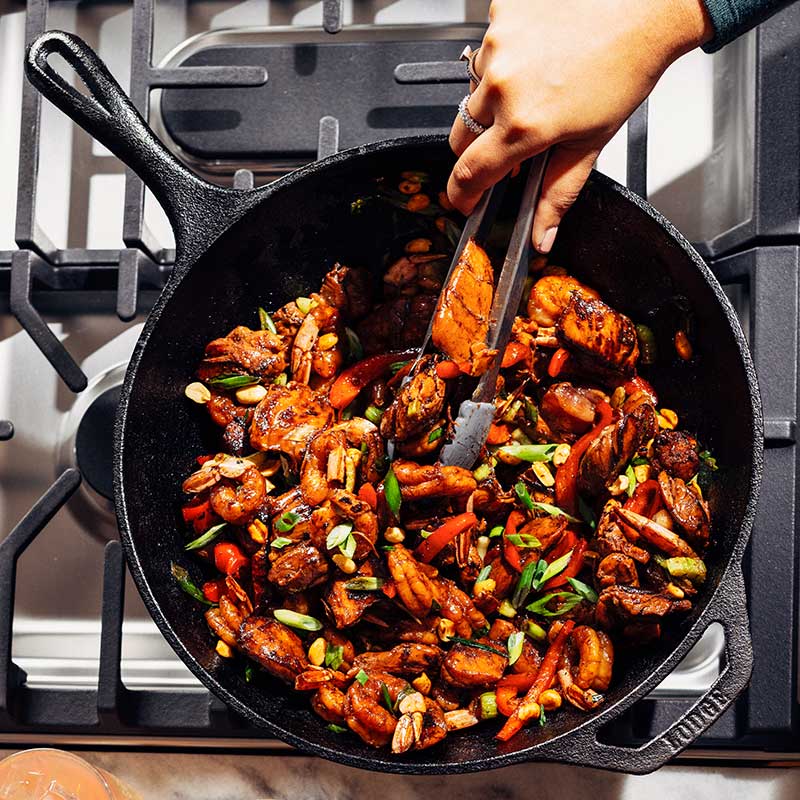 Chef Collection 12.5 Inch Wok | Stovetop and Grill Cooking