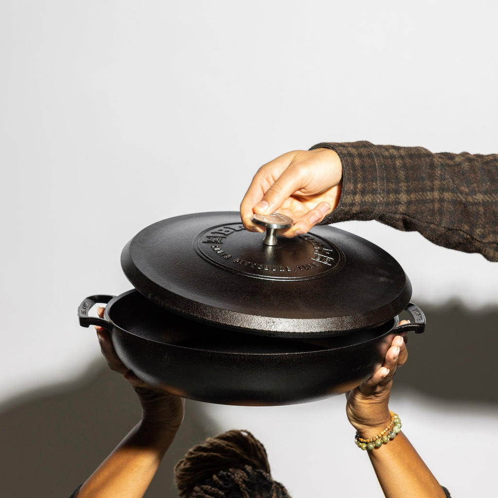 Blacklock 4 Quart Lightweight Cast Iron Braiser | Lightweight Premium Cast Iron
