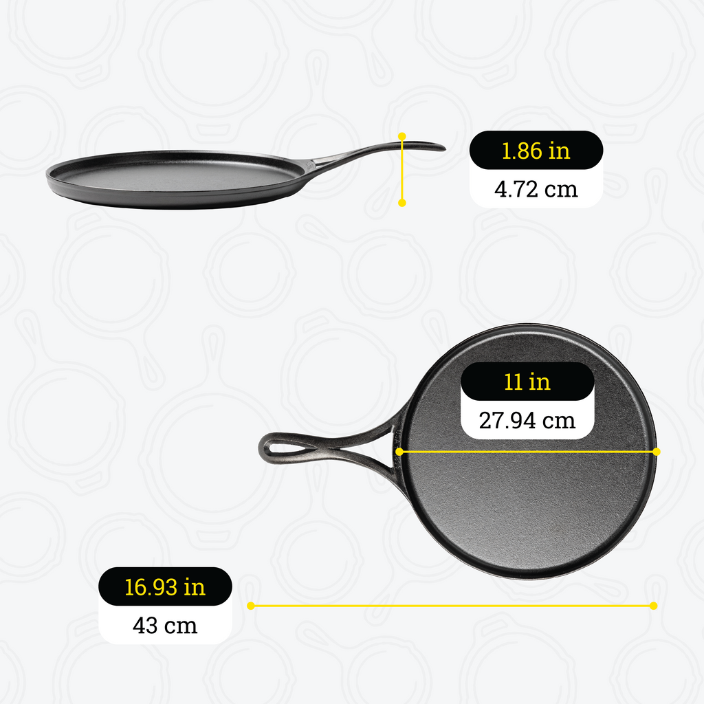 Blacklock 11 Inch Lightweight Cast Iron Griddle | Stovetop and Grill Cooking