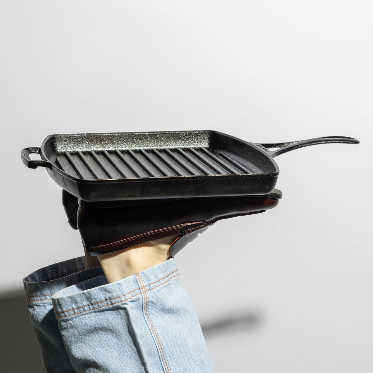Blacklock 12 Inch Lightweight Cast Iron Grill Pan | Stovetop and Grill Cooking
