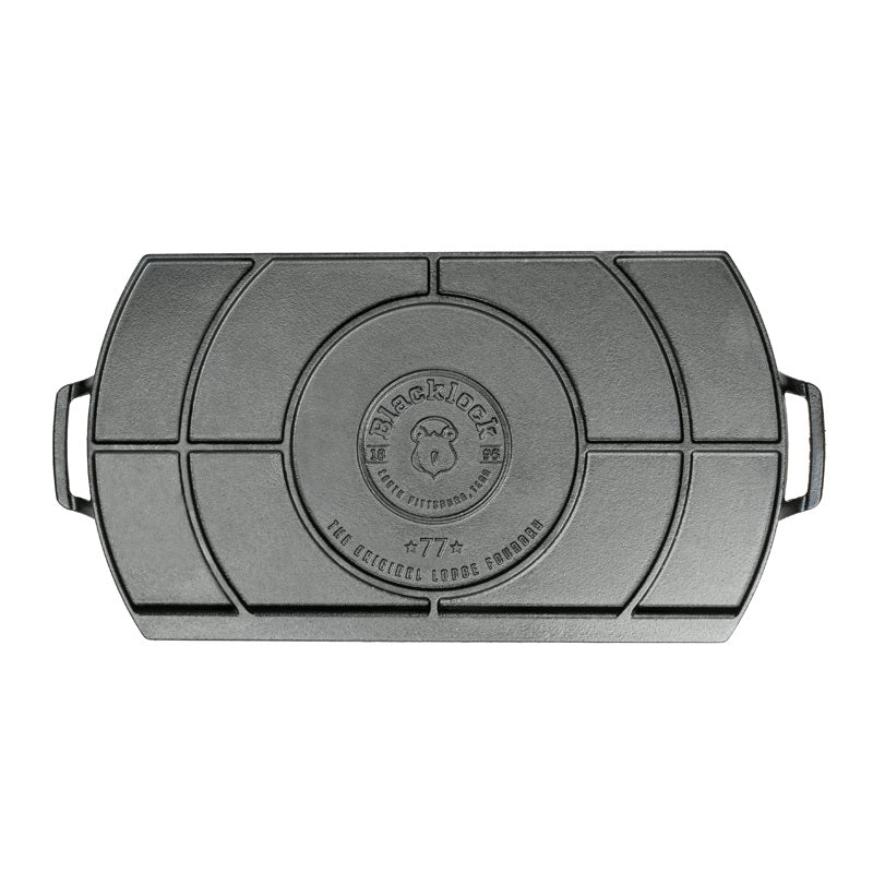 Blacklock Lightweight Cast Iron Double Burner Griddle | Stovetop and Grill Cooking