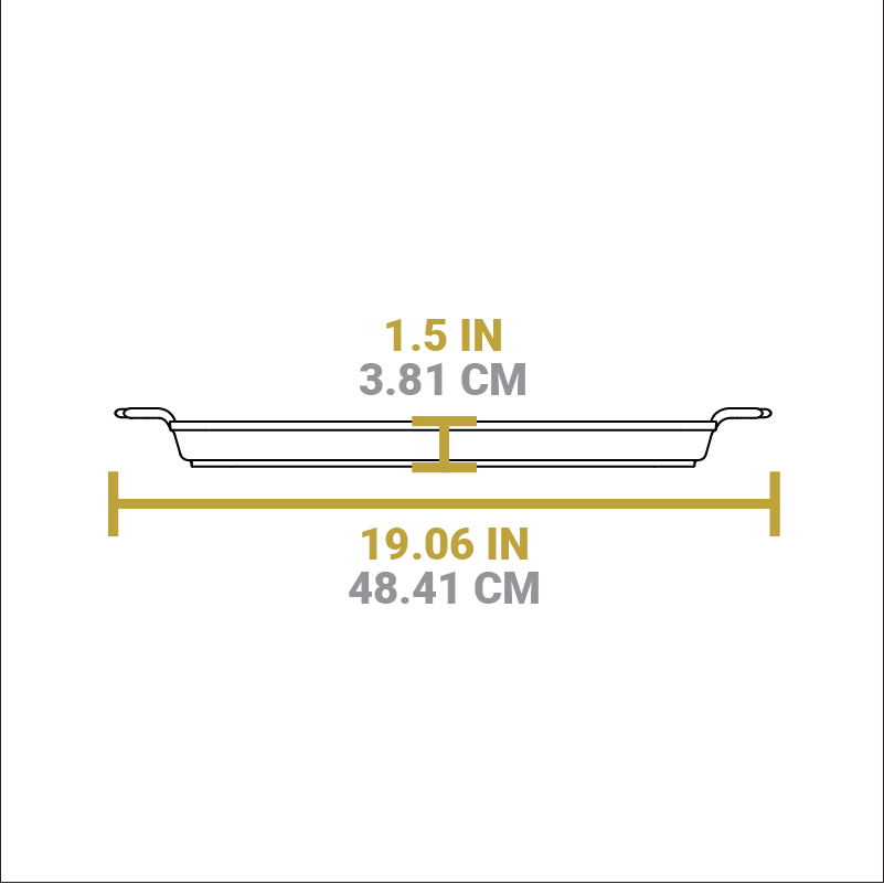 15.5 x 10.5 Inch Seasoned Cast Iron Baking Pan | Home Baking Essential