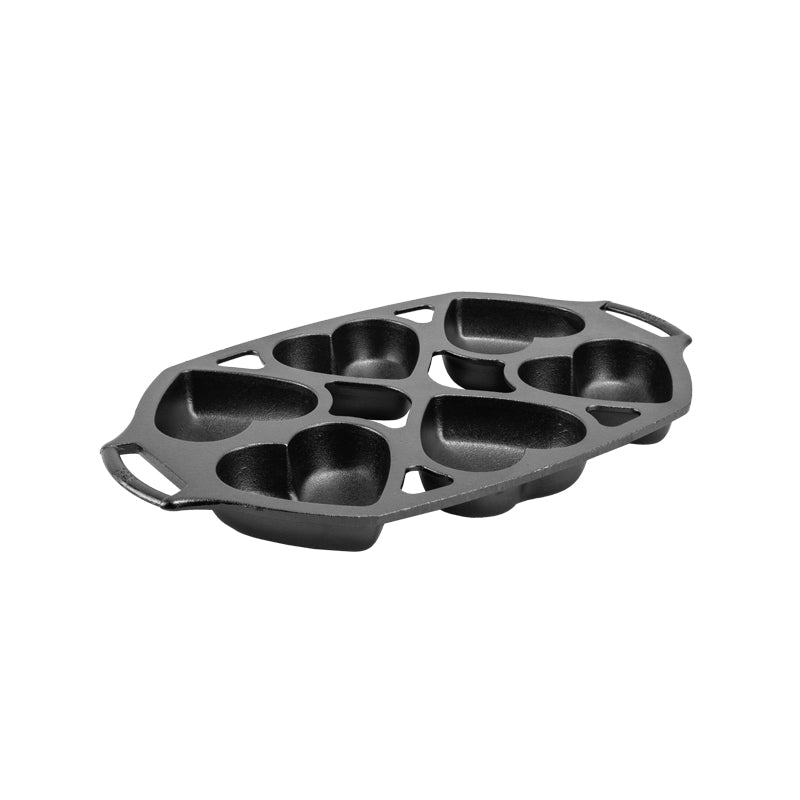 Seasoned Cast Iron Heart Mini Cake Pan | Kitchen Starter Bundle