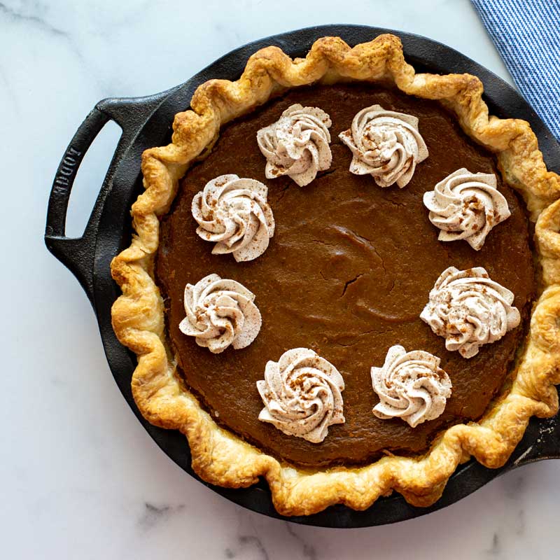 9 Inch Seasoned Cast Iron Pie Pan | Oven-to-Table Baking