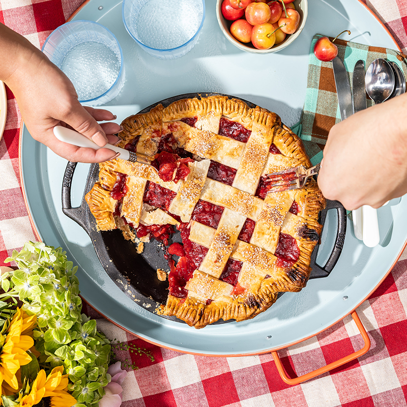 9 Inch Seasoned Cast Iron Pie Pan | Oven-to-Table Baking