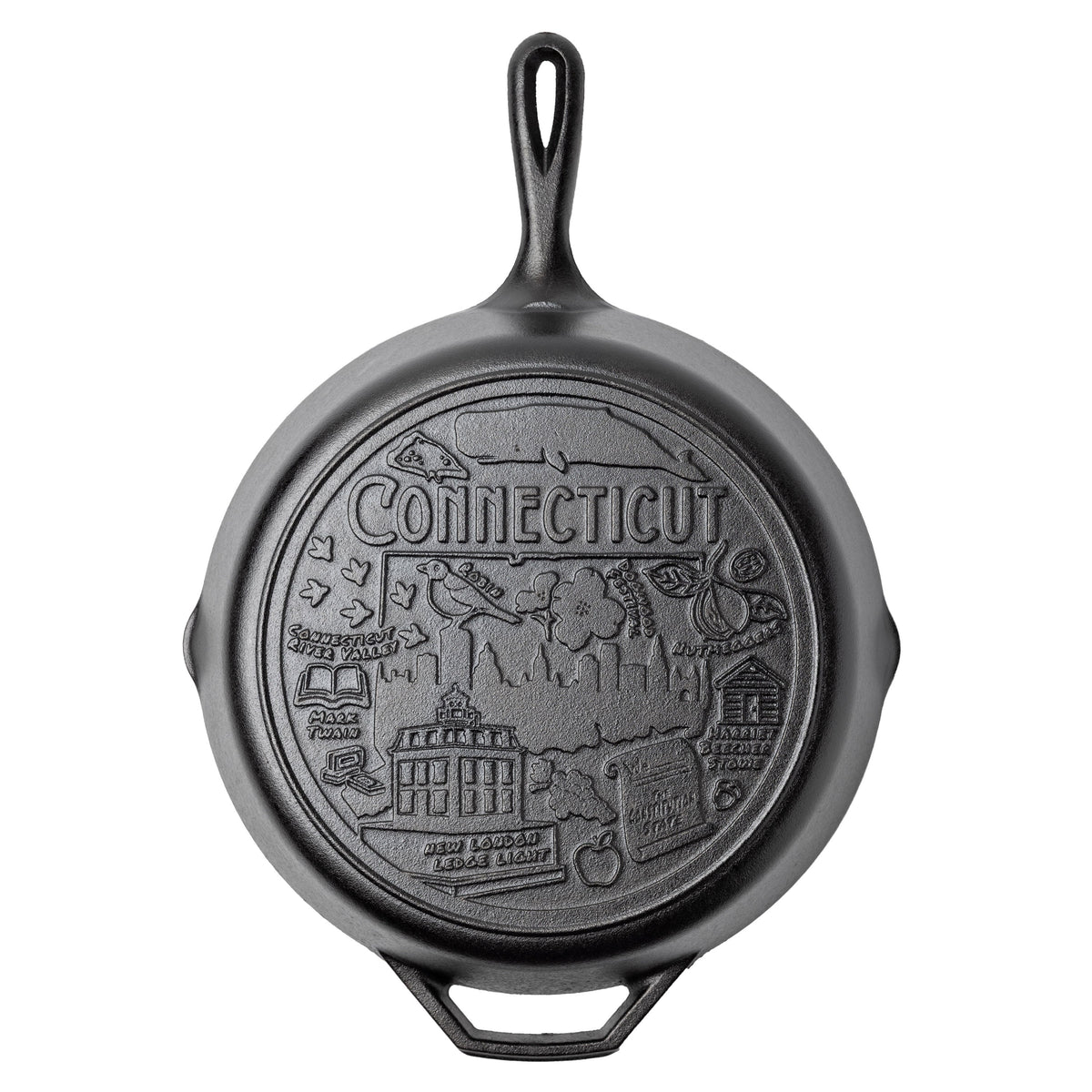 American Road Trip 12 Inch Seasoned Cast Iron Skillet, Connecticut | Everyday Seasoned Cast Iron