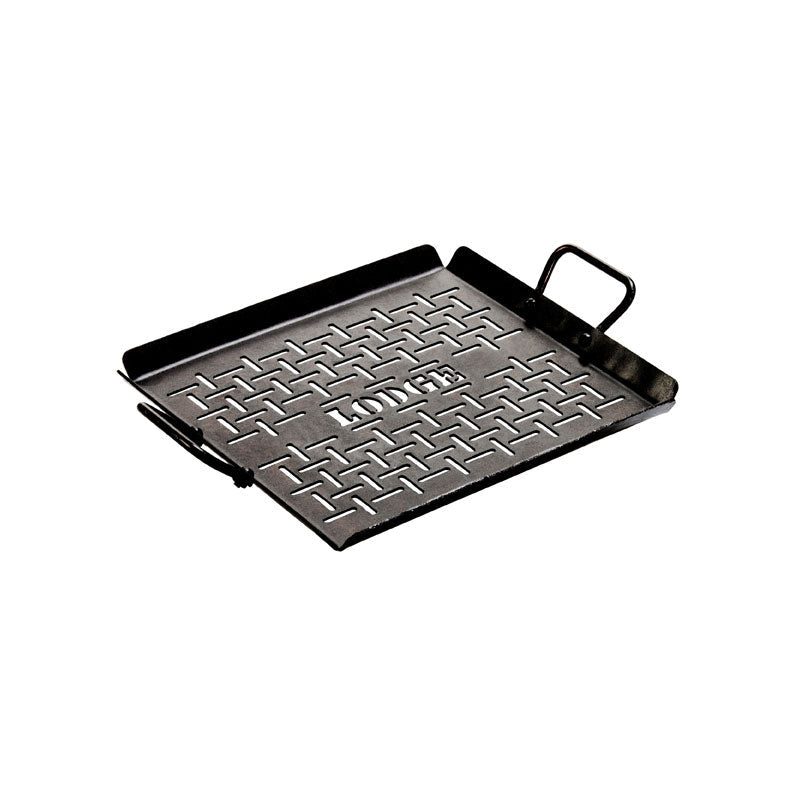 13 x 12 Inch Seasoned Carbon Steel Grilling Basket | Stovetop and Grill Cooking