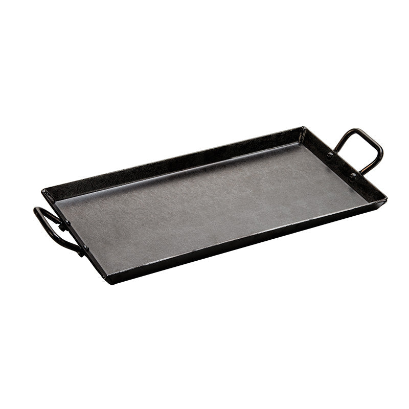 18 x 10 Inch Seasoned Carbon Steel Griddle | Stovetop and Grill Cooking