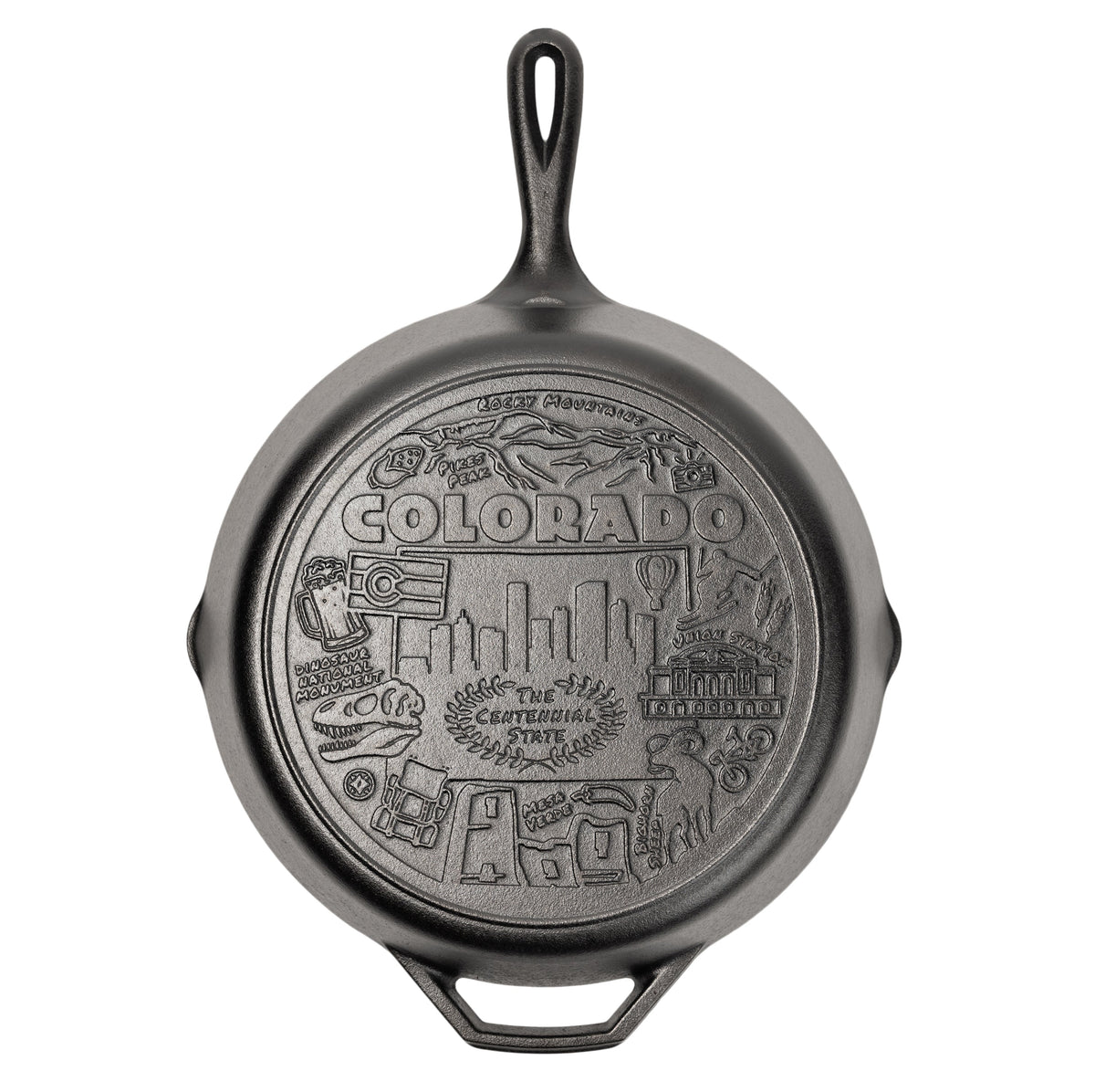 American Road Trip 12 Inch Seasoned Cast Iron Skillet, Colorado | Everyday Seasoned Cast Iron