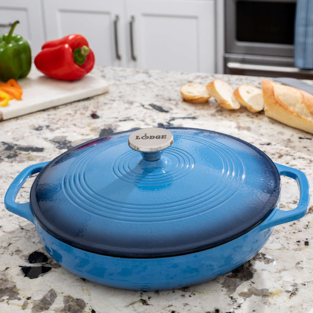 Essential Enamel Braiser | Versatile Cast Iron Cooking