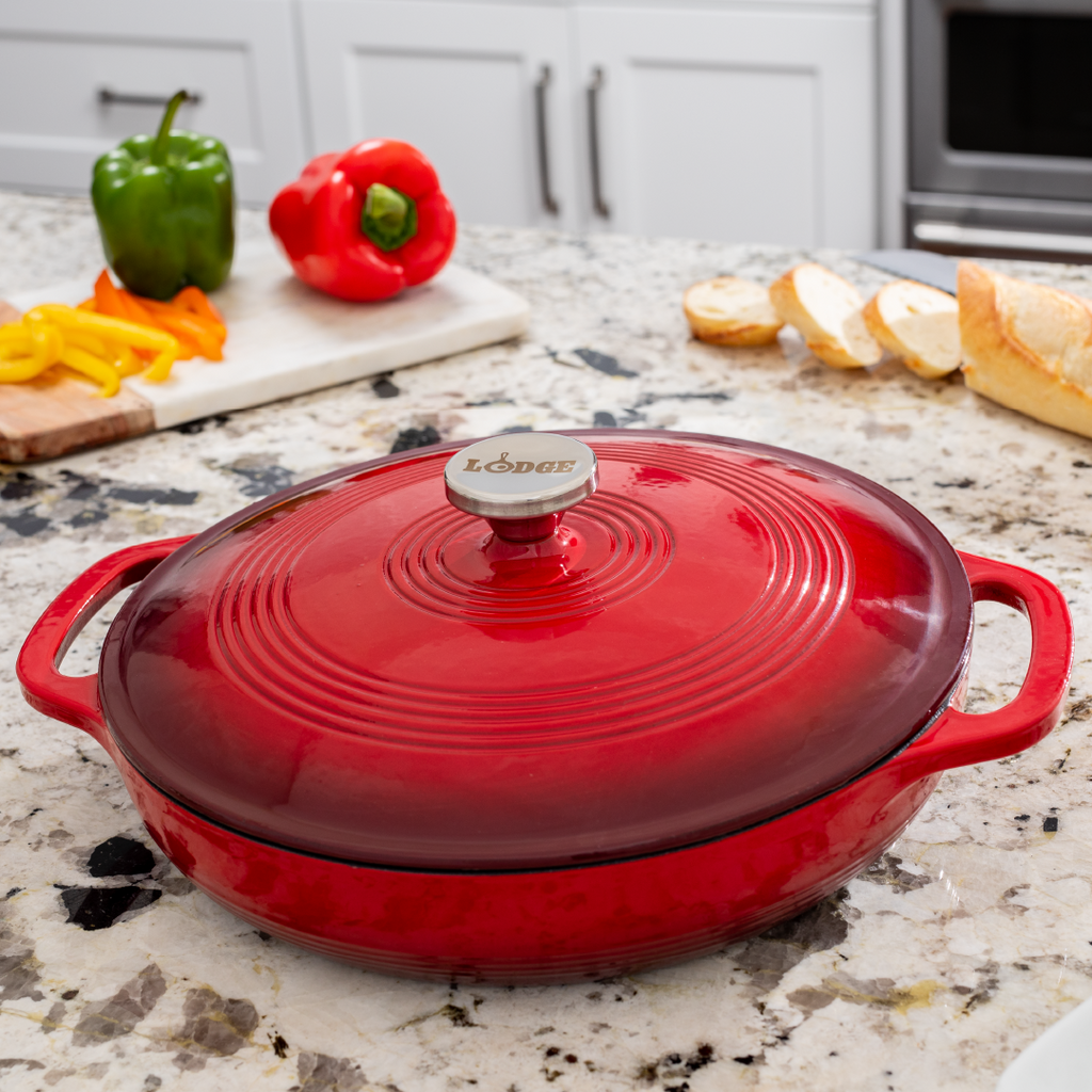 Essential Enamel Braiser | Versatile Cast Iron Cooking