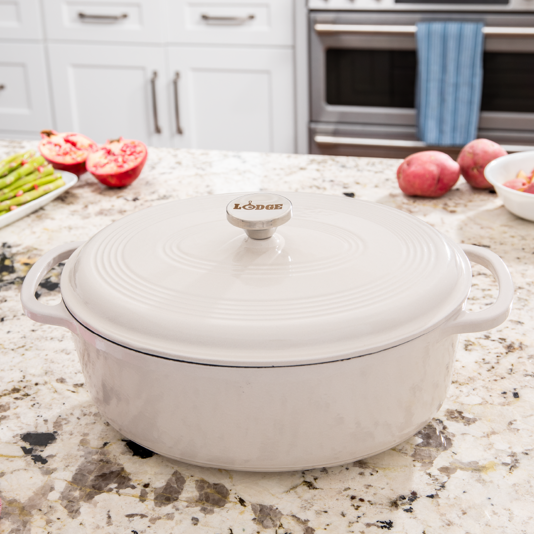 Essential Enamel Oval Dutch Oven | Versatile Cast Iron Cooking