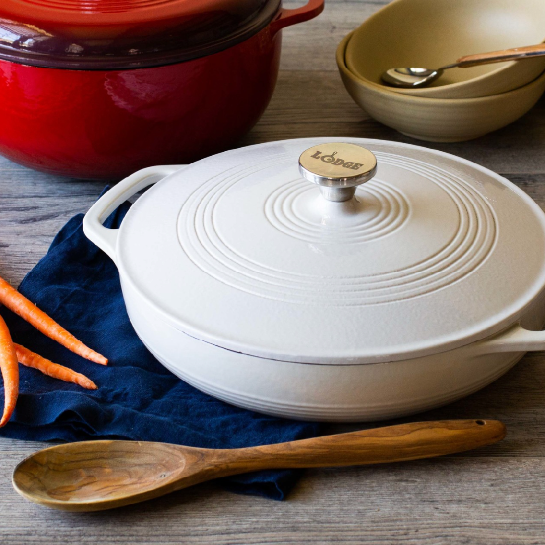 Essential Enamel Braiser | Versatile Cast Iron Cooking