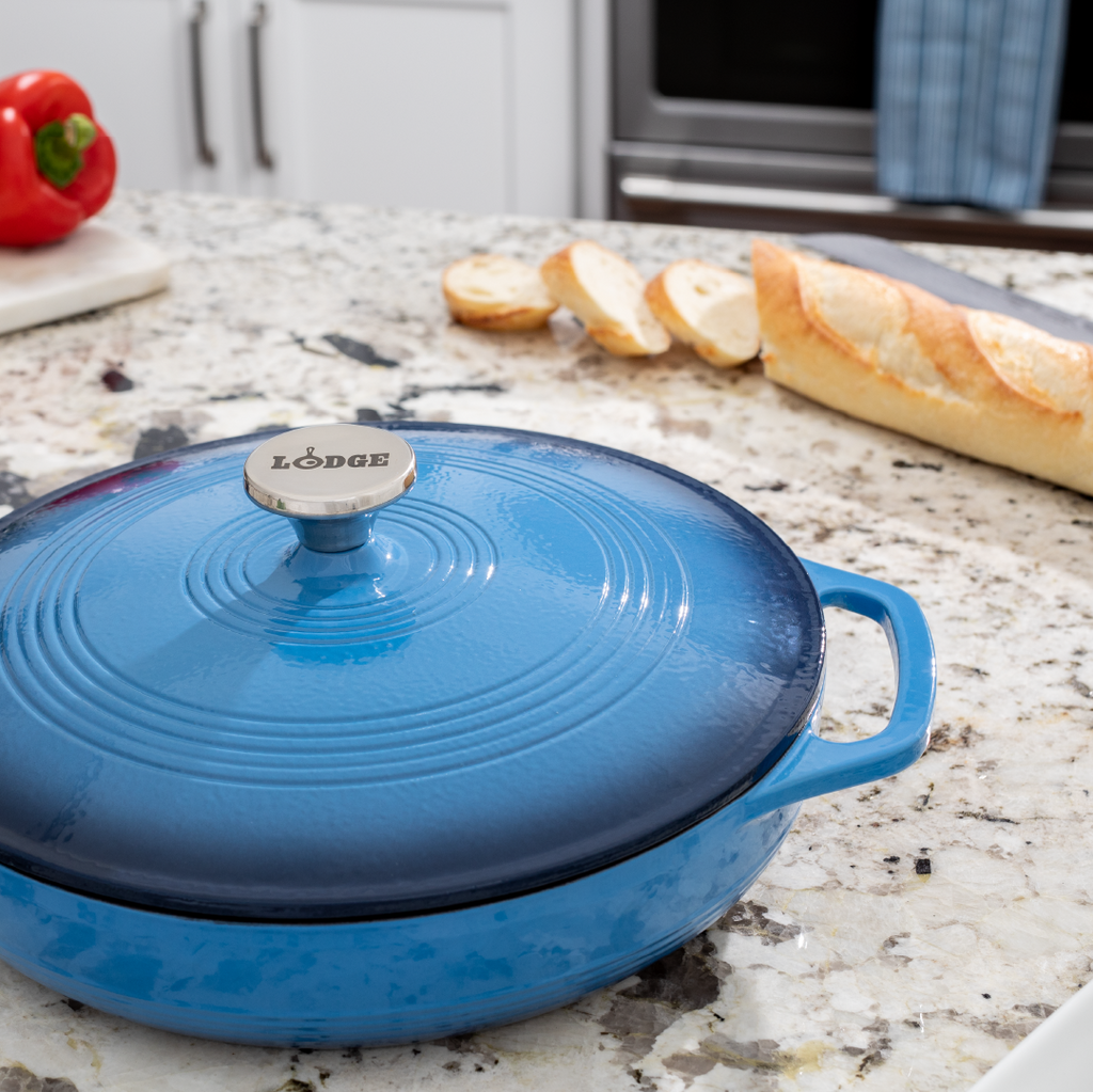 Essential Enamel Braiser | Versatile Cast Iron Cooking