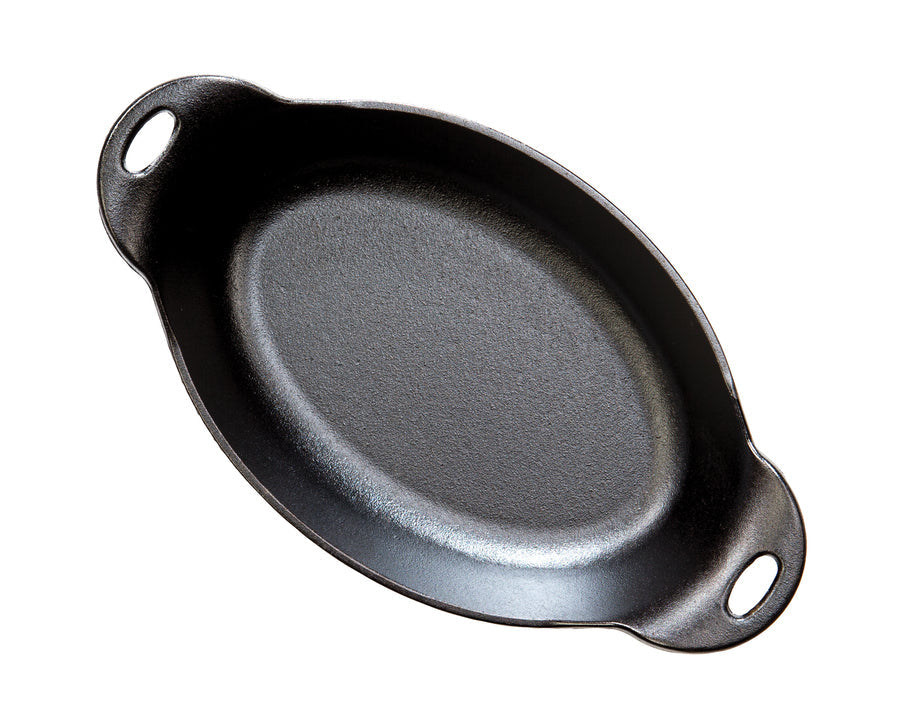 Heat-Treated 16 Ounce Cast Iron Oval Server | Classic Cast Iron Cooking
