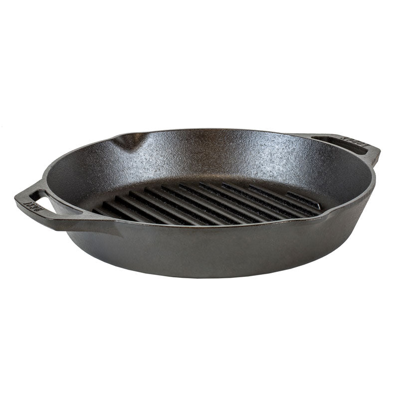 Dual Handle Cast Iron Grill Pan | Stovetop and Grill Cooking