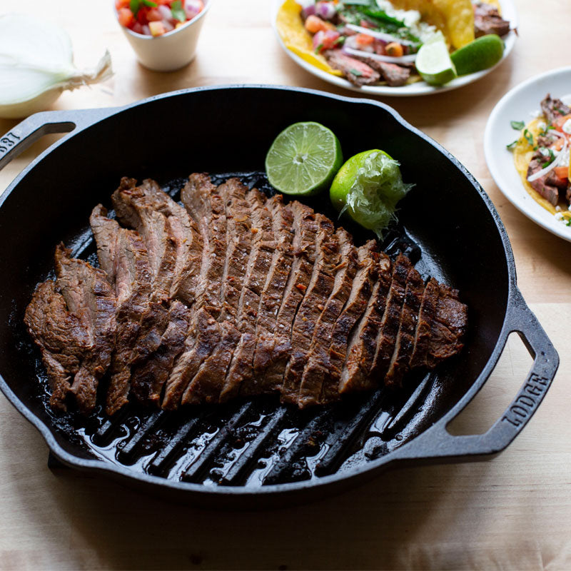 Dual Handle Cast Iron Grill Pan | Stovetop and Grill Cooking