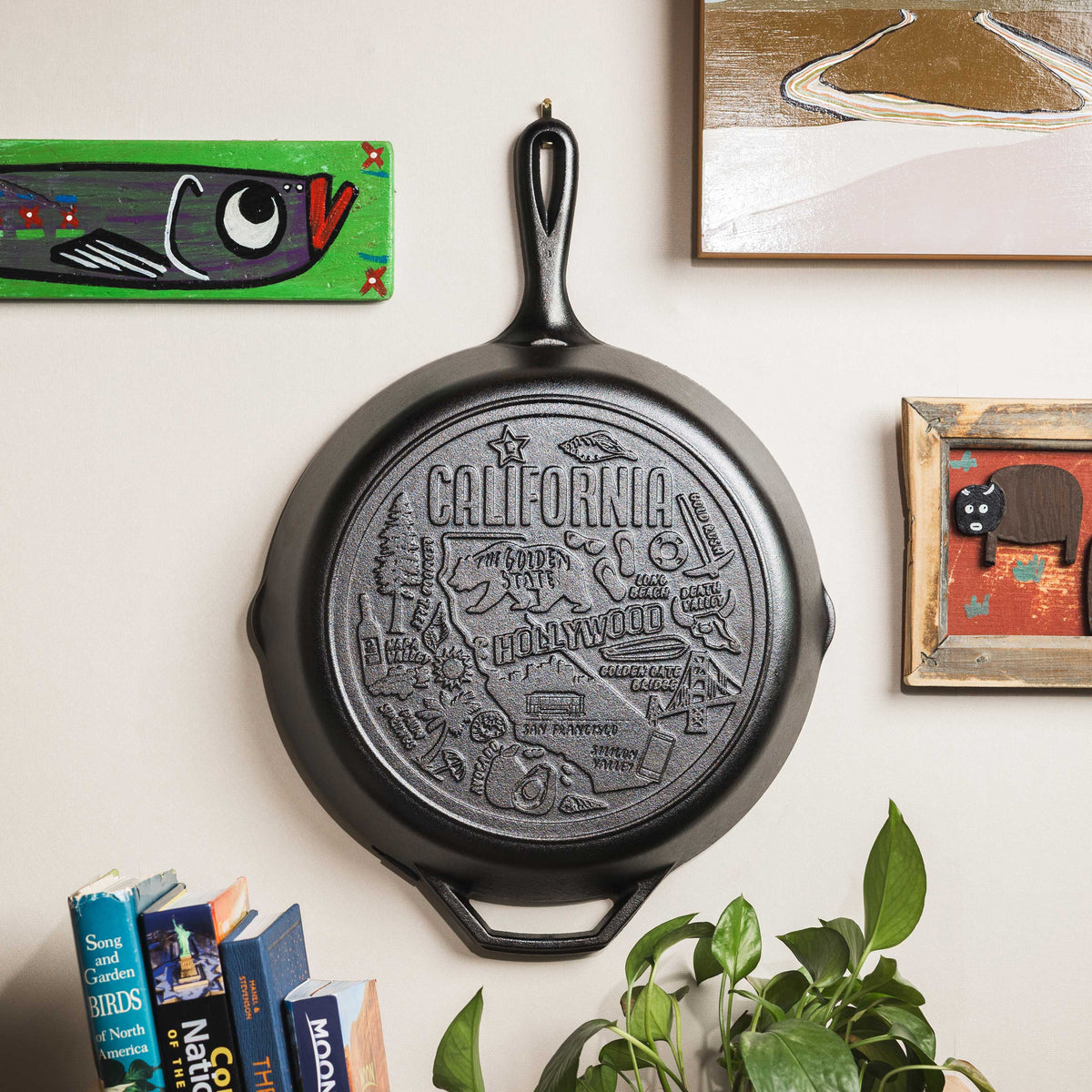 American Road Trip 12 Inch Seasoned Cast Iron Skillet, California | Everyday Seasoned Cast Iron