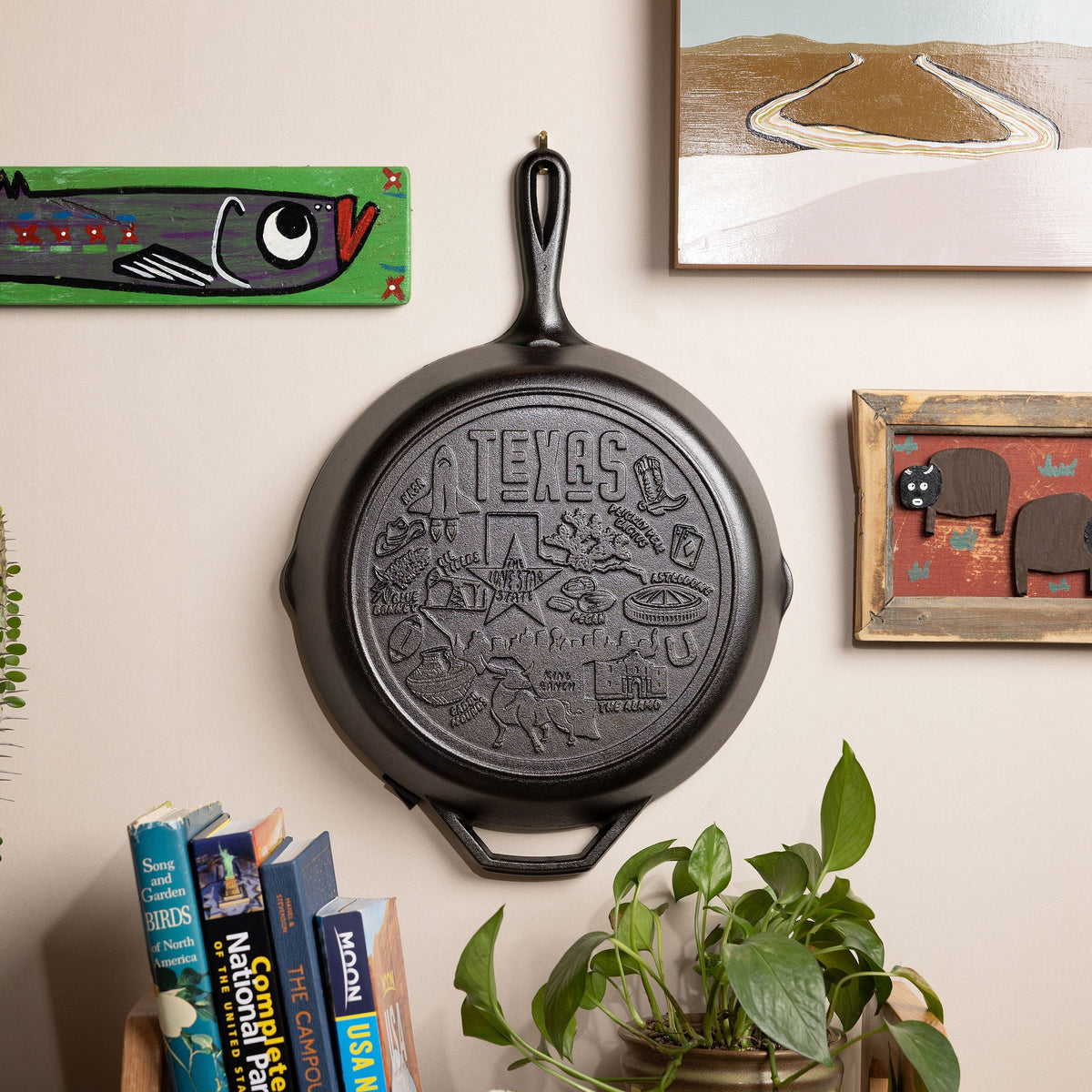 American Road Trip 12 Inch Seasoned Cast Iron Skillet, Texas | Everyday Seasoned Cast Iron