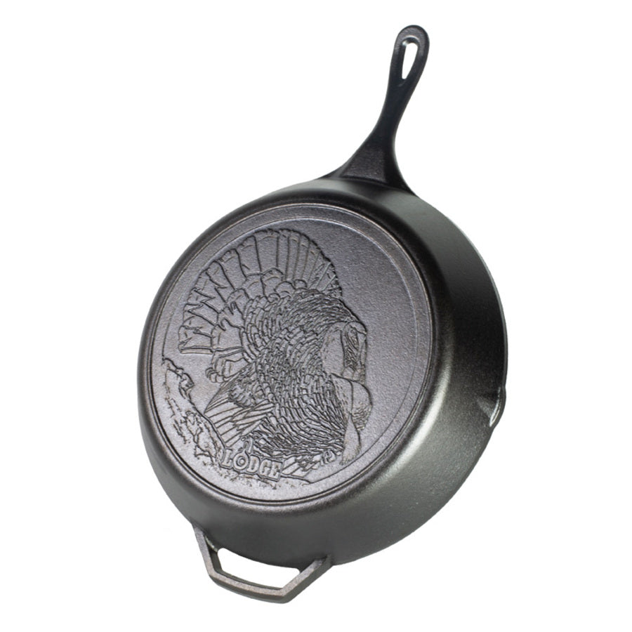 Wildlife Series 13.25 Inch Cast Iron Turkey Skillet | Everyday Seasoned Cast Iron