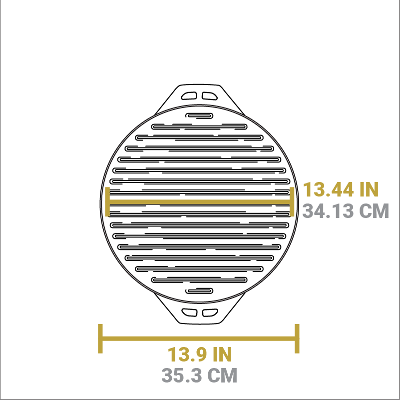 14 Inch Cast Iron Cook-It-All | Stovetop and Grill Cooking