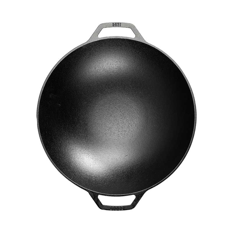 14 Inch Seasoned Cast Iron Wok | Everyday Seasoned Cast Iron