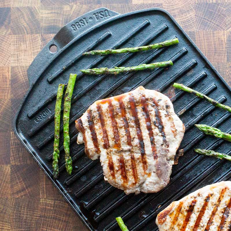 19 x 9.5 Inch Seasoned Cast Iron Reversible Grill/Griddle | Stovetop and Grill Cooking
