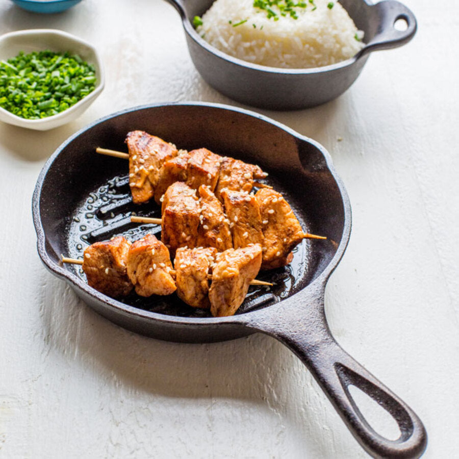 Round Cast Iron Grill Pan | Stovetop and Grill Cooking