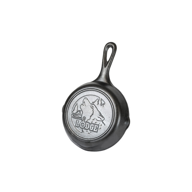 Wildlife Series 6.5 Inch Cast Iron Wolf Skillet | Everyday Seasoned Cast Iron