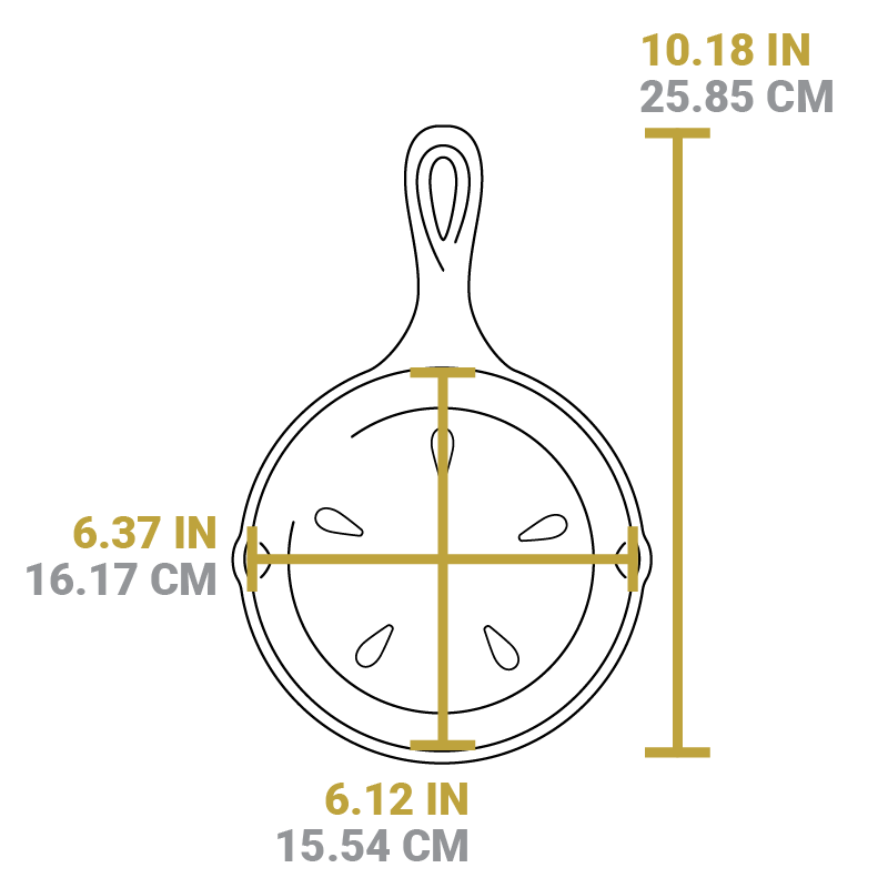 6.5 Inch Seasoned Cast Iron Smoker Skillet | Everyday Seasoned Cast Iron