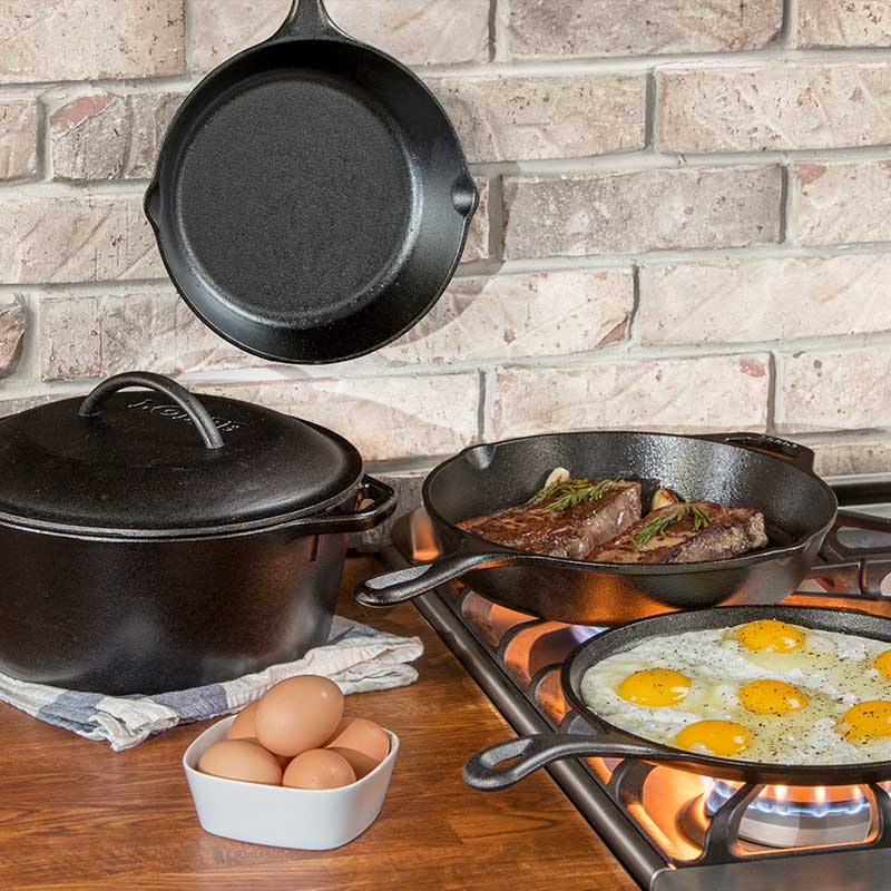 Seasoned Cast Iron 5 Piece Set | Everyday Seasoned Cast Iron