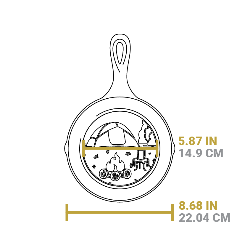 Wanderlust 8 Inch Cast Iron Tent Skillet | Everyday Seasoned Cast Iron