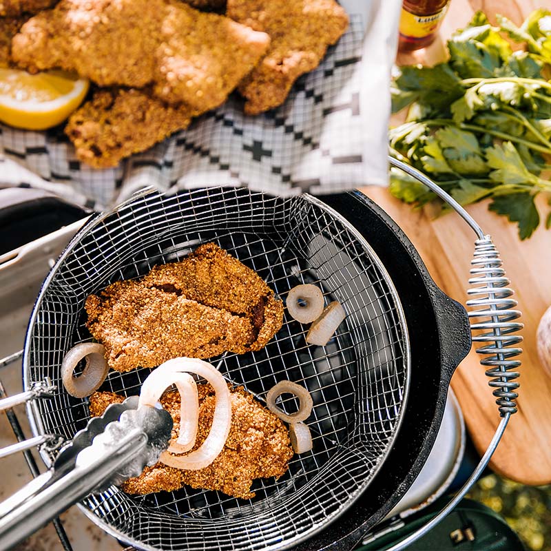 Seasoned Cast Iron Dutch Oven Frying Set | Versatile Cast Iron Cooking