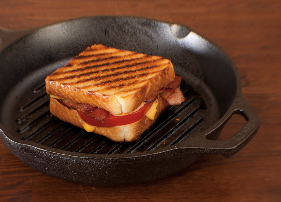 Round Cast Iron Grill Pan | Stovetop and Grill Cooking